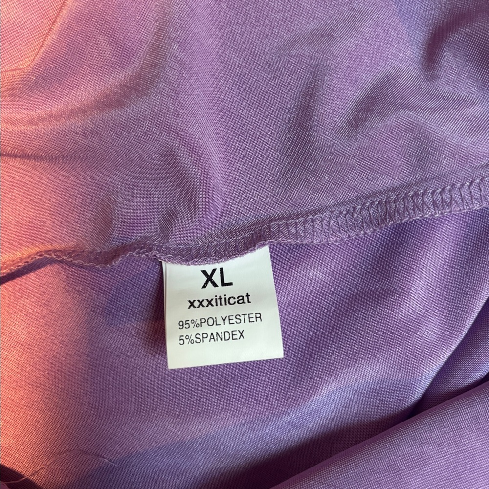 Lavender Satin Midi Dress - Picture 9 of 10